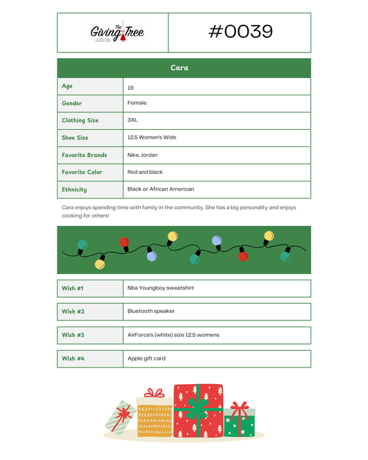 Giving Tree 2025 List #0039
