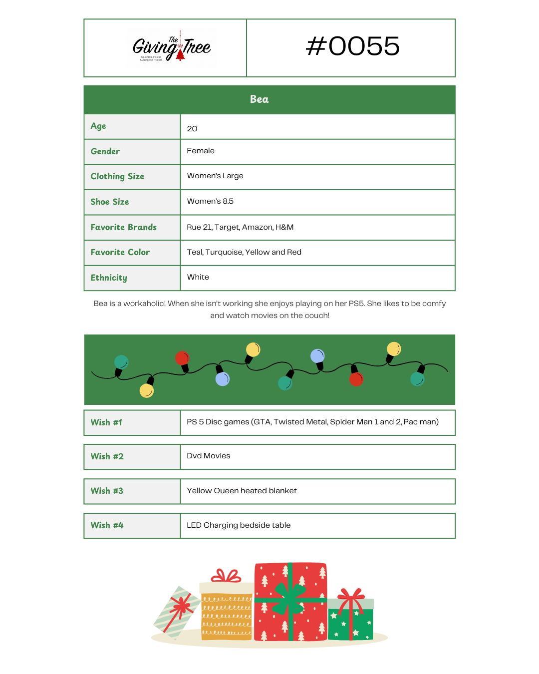 Giving Tree 2025 List #0055