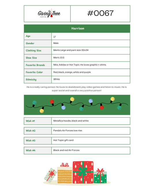 Giving Tree 2025 List #0067