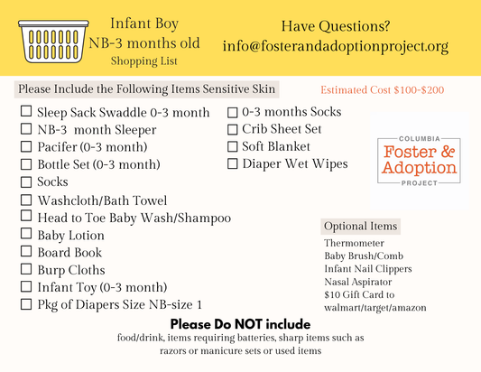 Infant NB-3 month old Boy Sensitive Skin